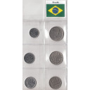 BRASILE Anni Misti serietta composta da 6 monete circolate
